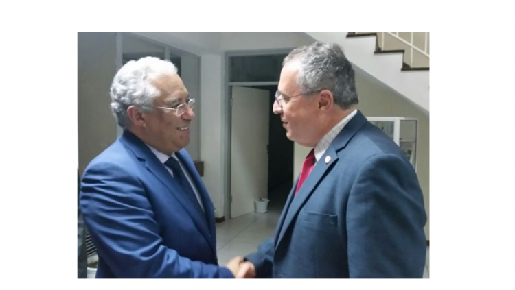 Dr. Shevel met Portugual's PM and gave a lecture at Cape Verde University